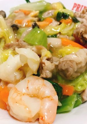 簡単！激旨！ご飯がススム☆八宝菜で中華丼-レシピのメイン写真