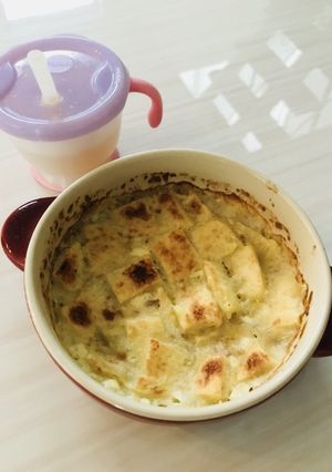 ＊卵不使用離乳食＊バナナパンプディング風-レシピのメイン写真