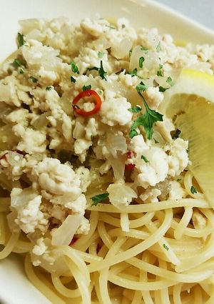 鶏挽き肉のレモン風味パスタ-レシピのメイン写真