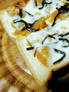 かぼちゃ&昆布佃煮のチーズトースト-レシピのメイン写真
