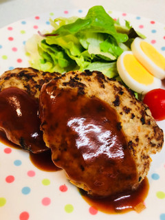 水切り不要!焼き豆腐で豆腐入ハンバーグ♪-レシピのメイン写真