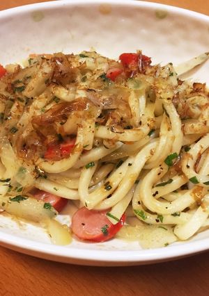 大葉deジェノベーゼ風焼きうどん-レシピのメイン写真