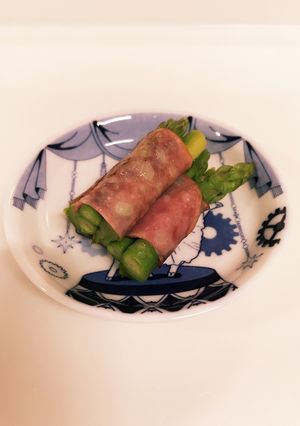 ❁アスパラのビアハム巻き❁-レシピのメイン写真