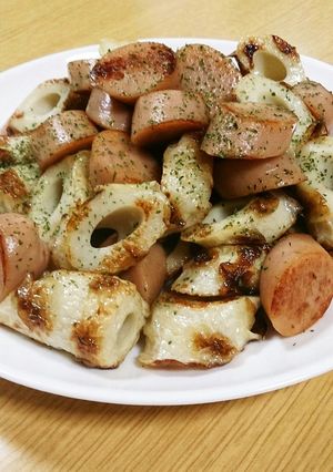 ちくわと魚肉ソーセージのバター炒め-レシピのメイン写真