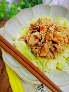 簡単!キャベツと豚こまのピリ辛味噌炒め-レシピのメイン写真