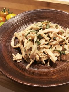 蒸し鶏と大葉の柚子ポン和え-レシピのメイン写真