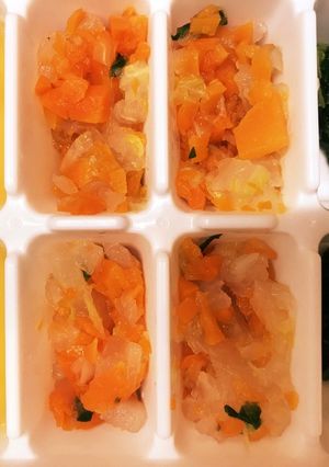 離乳食初期☆野菜のストック(昆布だし)-レシピのメイン写真