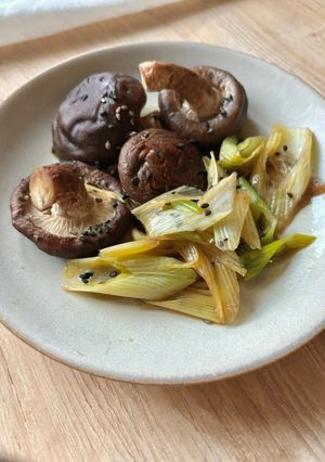 3分で副菜　しいたけのレンチンすき焼き風-レシピのメイン写真