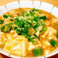 夏が来た！簡単オクラ入り麻婆豆腐-レシピのメイン写真