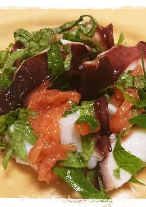 たこと大葉の梅肉和え-レシピのメイン写真