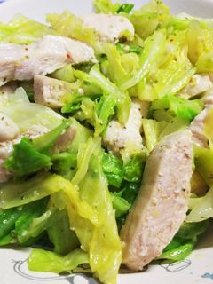 キャベツとムネ肉のペペロンチーノ風炒め-レシピのメイン写真