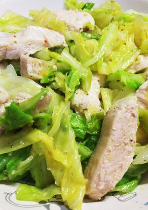 キャベツとムネ肉のペペロンチーノ風炒め-レシピのメイン写真