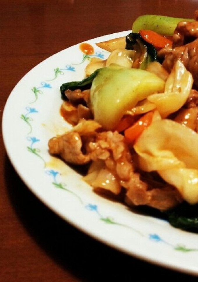 簡単♪豚肉と青梗菜のオイケチャ炒め-レシピのメイン写真