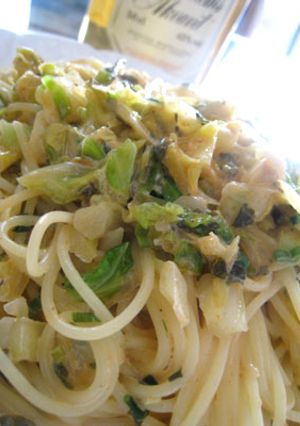 キャベツと葱のクリームパスタ-レシピのメイン写真