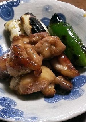 焼き鳥と焼き葱、焼きピーマン-レシピのメイン写真
