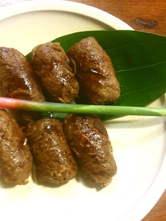 生わさび&青唐辛子の牛肉巻きおにぎり -レシピのメイン写真