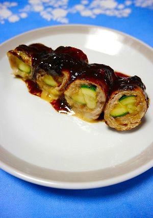 簡単！ズッキーニの味噌チーズ肉巻き-レシピのメイン写真