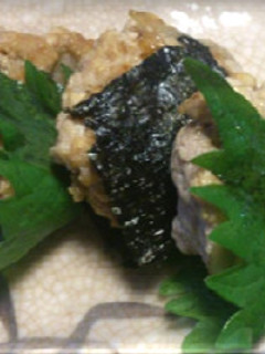 ごぼうと鶏ひき肉の磯辺焼き-レシピのメイン写真