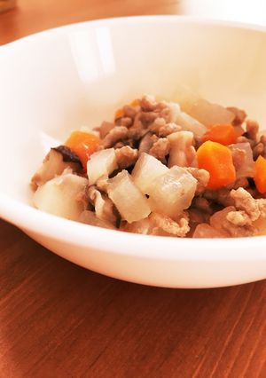 すぐに柔らか♫離乳食 根菜とひき肉の煮物-レシピのメイン写真