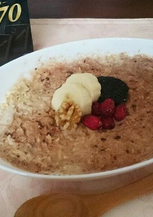 レンジ簡単☆チョコアーモンドオートミール-レシピのメイン写真