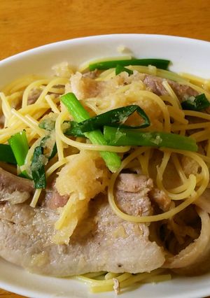 豚バラのおろし和パスタ-レシピのメイン写真