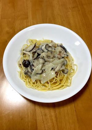 大人の給食☆森のクリームスパゲッティ-レシピのメイン写真