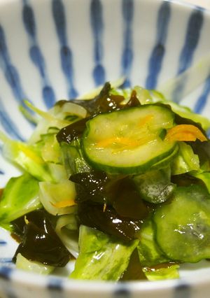 きゅうり・キャベツとワカメの酢の物♪ゆず-レシピのメイン写真