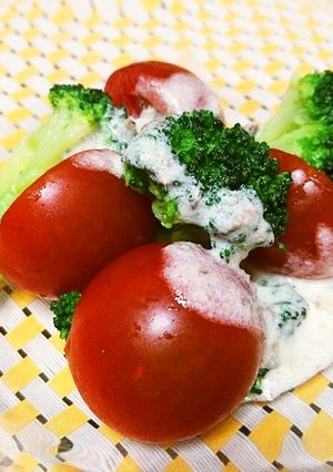 野菜サラダ★簡単アンチョビマヨソース-レシピのメイン写真