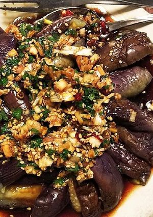 レンジ蒸しナスの香味醤油だれ-レシピのメイン写真