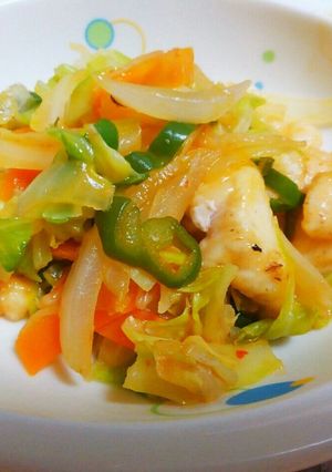 鶏ささみののピリッ辛味噌野菜炒め-レシピのメイン写真