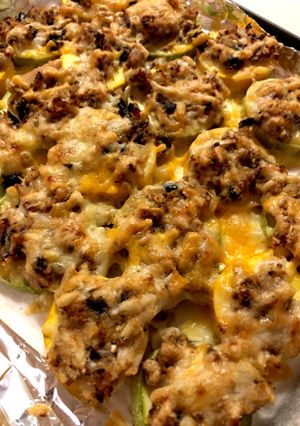 ズッキーニのツナとオリーブのオーブン焼き-レシピのメイン写真