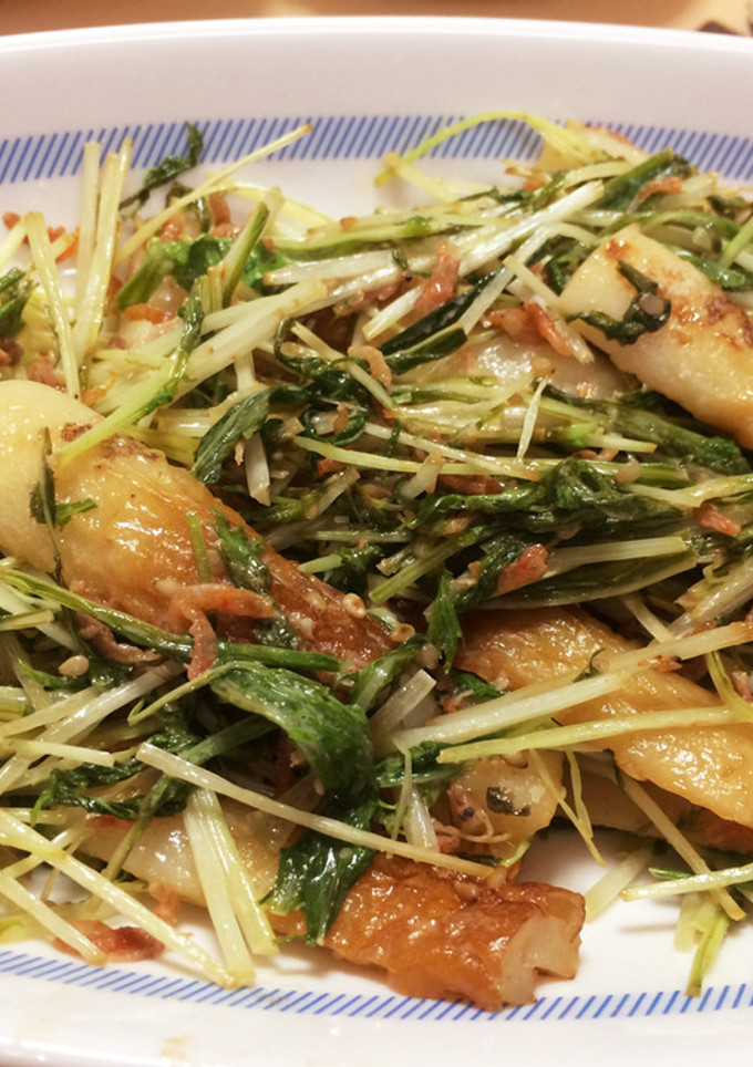 水菜とちくわのマヨ炒め-レシピのメイン写真