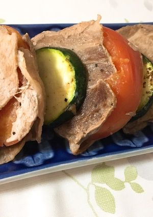 トマトの肉巻きとズッキーニのソテー-レシピのメイン写真