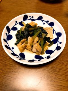麺つゆで簡単!小松菜と油揚げの煮浸し-レシピのメイン写真