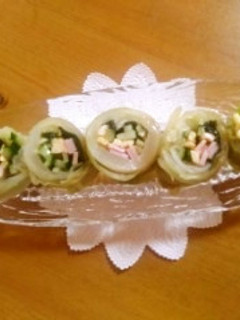 お酢でさっぱり!キャベツ彩り巻き-レシピのメイン写真