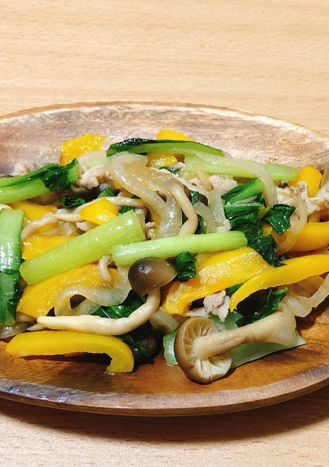 簡単！野菜たっぷり豚こま炒め-レシピのメイン写真
