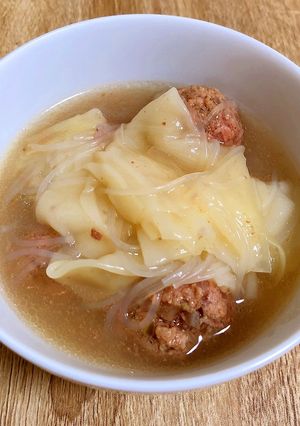 後入れ簡単!春雨ワンタンスープ!-レシピのメイン写真