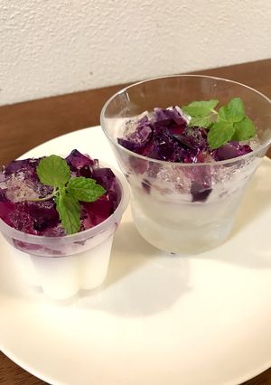 着色料なし！雨上がりの紫陽花ゼリー-レシピのメイン写真