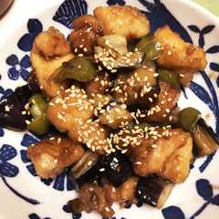 鶏肉とナスとピーマンの甘辛揚げ-レシピのメイン写真