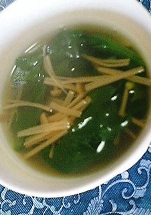 簡単、なめたけスープ-レシピのメイン写真