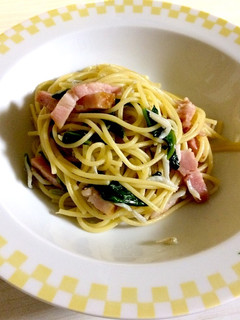 超簡単!しらすとベーコンのパスタ!-レシピのメイン写真