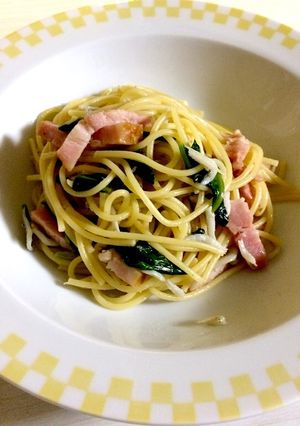 超簡単！しらすとベーコンのパスタ！-レシピのメイン写真