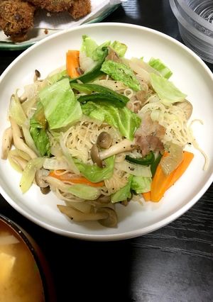 残り野菜で！素麺チャンプルー-レシピのメイン写真