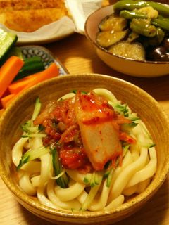 冷やし汁なしキムチうどん-レシピのメイン写真