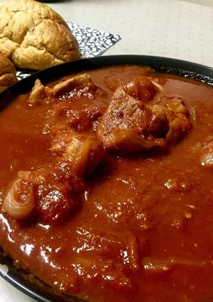 簡単！豚肉の赤ワイントマト煮-レシピのメイン写真