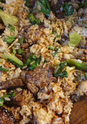 牛ステーキのレタス炒飯-レシピのメイン写真
