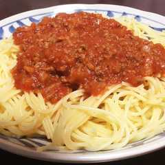 超簡単ミートソースパスタ-レシピのメイン写真