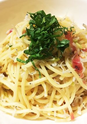 梅しらすのさっぱり大葉パスタ-レシピのメイン写真