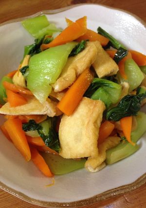 甘辛〜い☆きつねあげとお野菜のたいたん-レシピのメイン写真