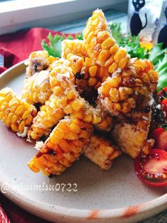 甘い!醤油味のとうもろこし唐揚げ(動画有-レシピのメイン写真